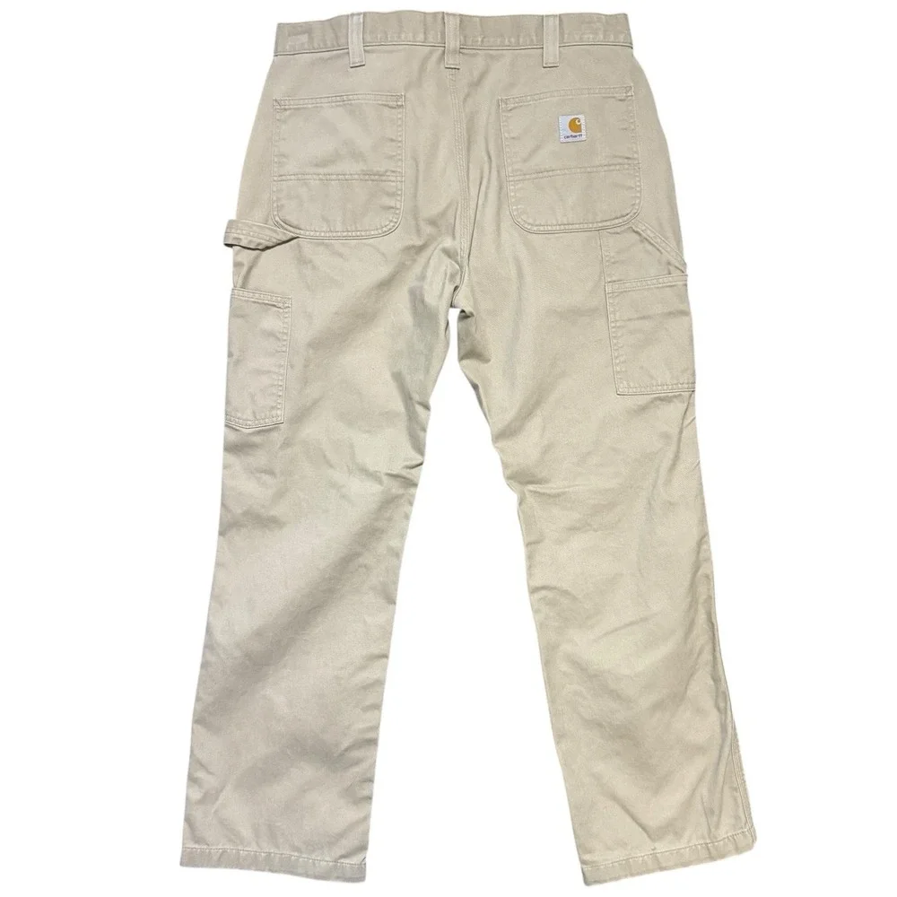 Carhartt Men's 36x30 Relaxed Fit Painter Pants Beige Thick Cotton‎ Workwear